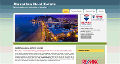 Desktop Screenshot of mazatlan-realestate.com